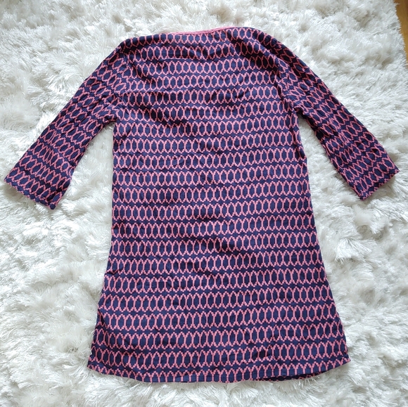 J. Crew factory Navy and pink tissue tunic petite - Picture 2 of 5